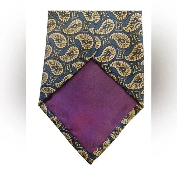 John Comfort Silk Made In England Paisley Neck  Tie - Picture 2 of 4